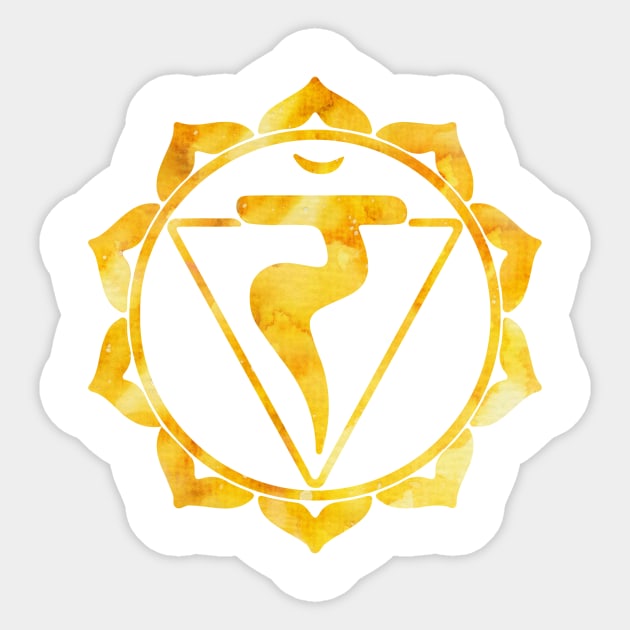 Solar Plexus Chakra Sticker by erzebeth